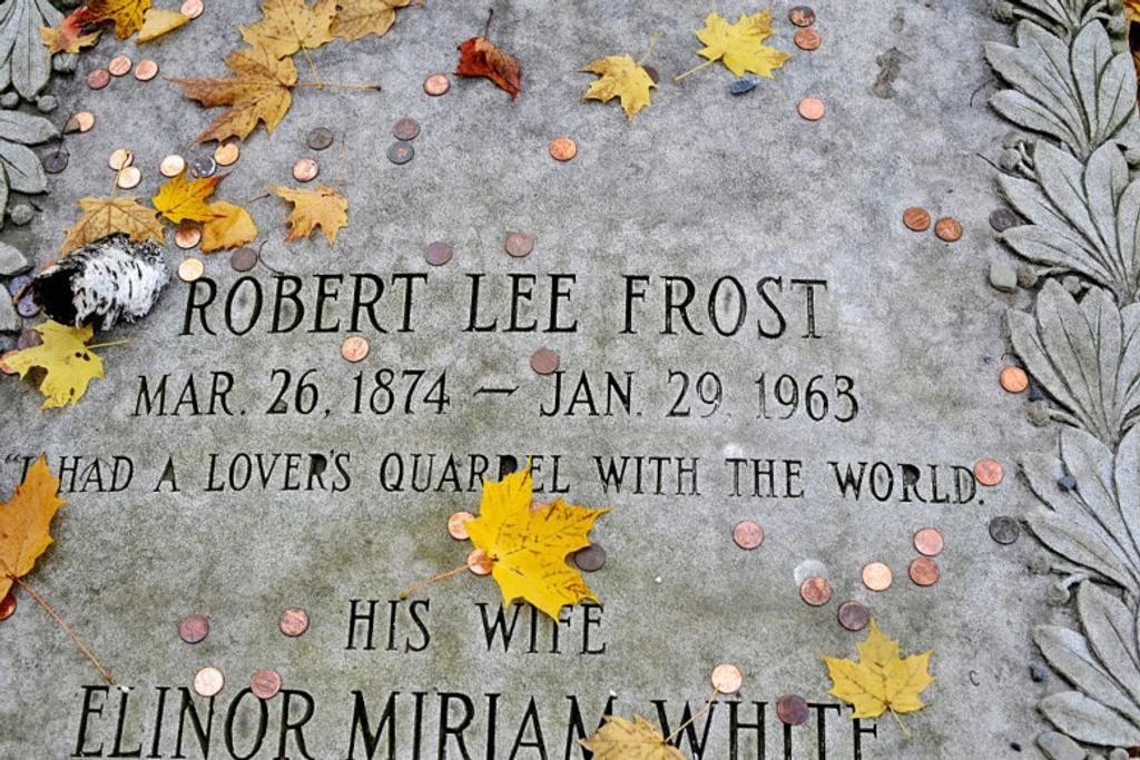 Funny celebrity tombstones Robert Lee Frost